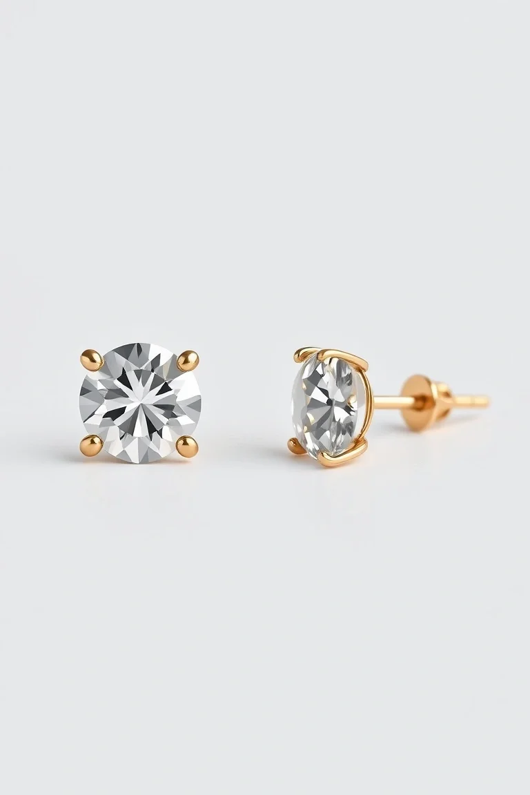 14K Stud Diamond Earrings VS Quality
