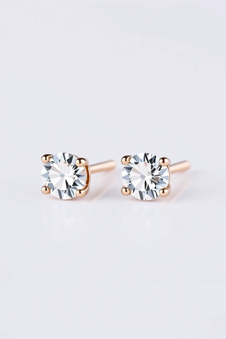 14K Stud Diamond Earrings VS Quality