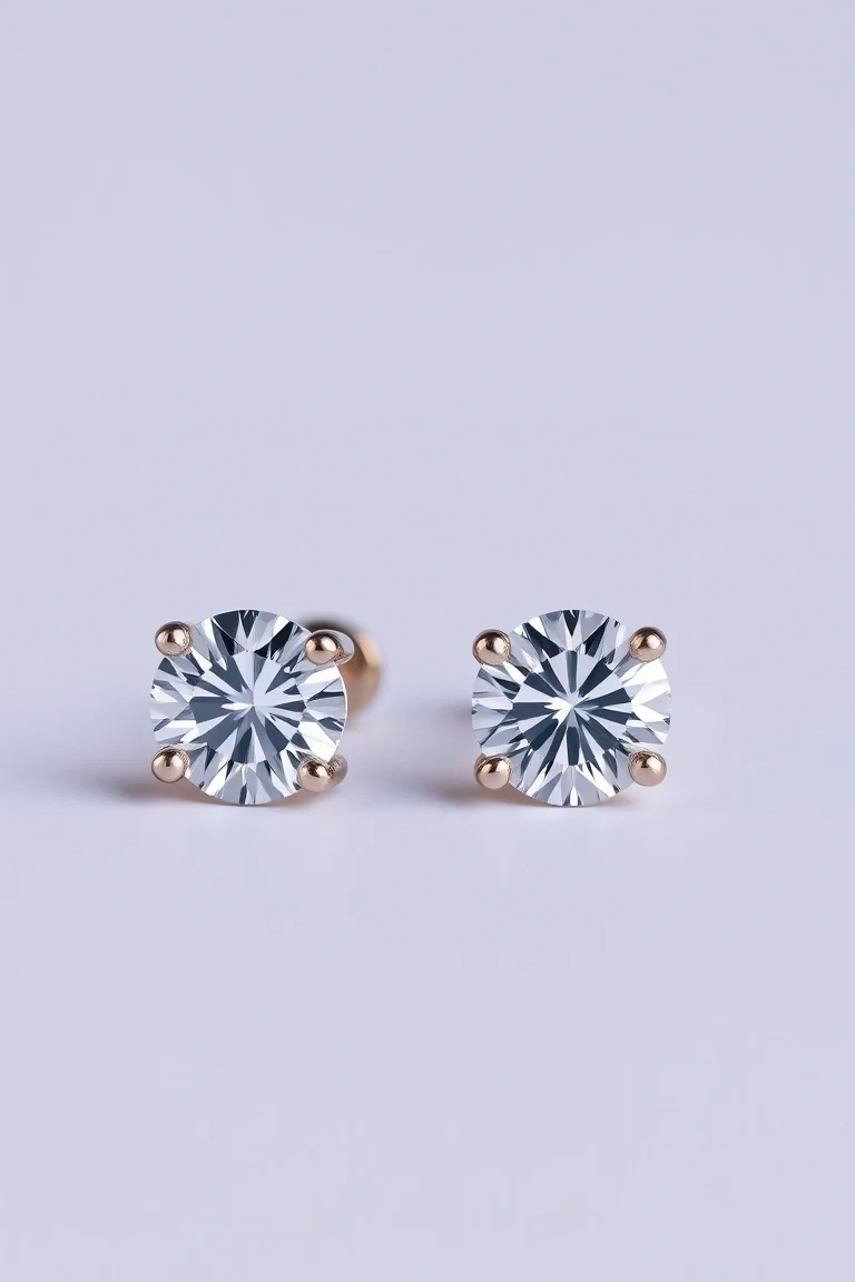 14K Stud Diamond Earrings VS Quality