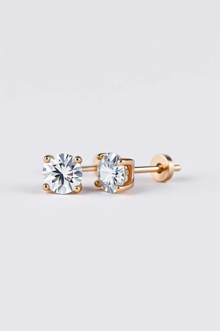 14K Stud Diamond Earrings VS Quality