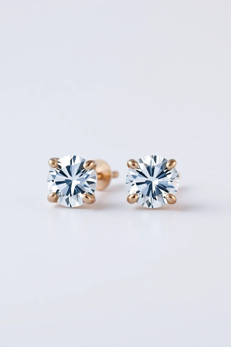 14K Stud Diamond Earrings VS Quality