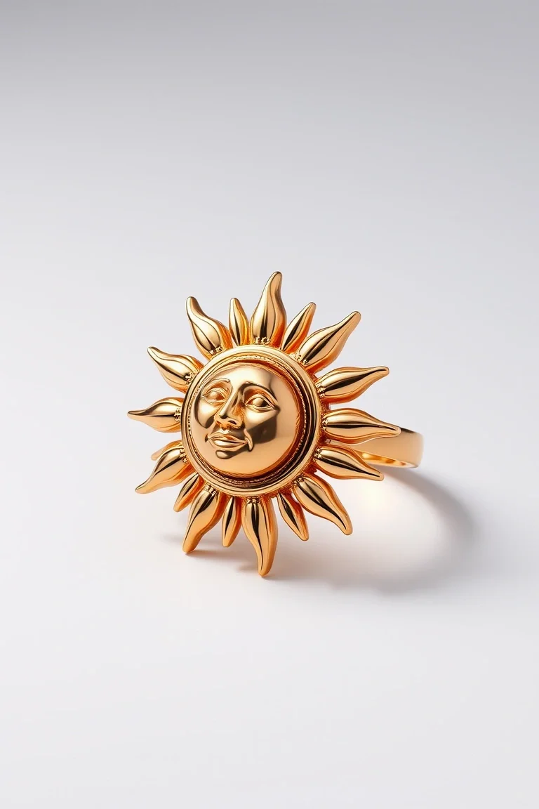 14K Sun Ring