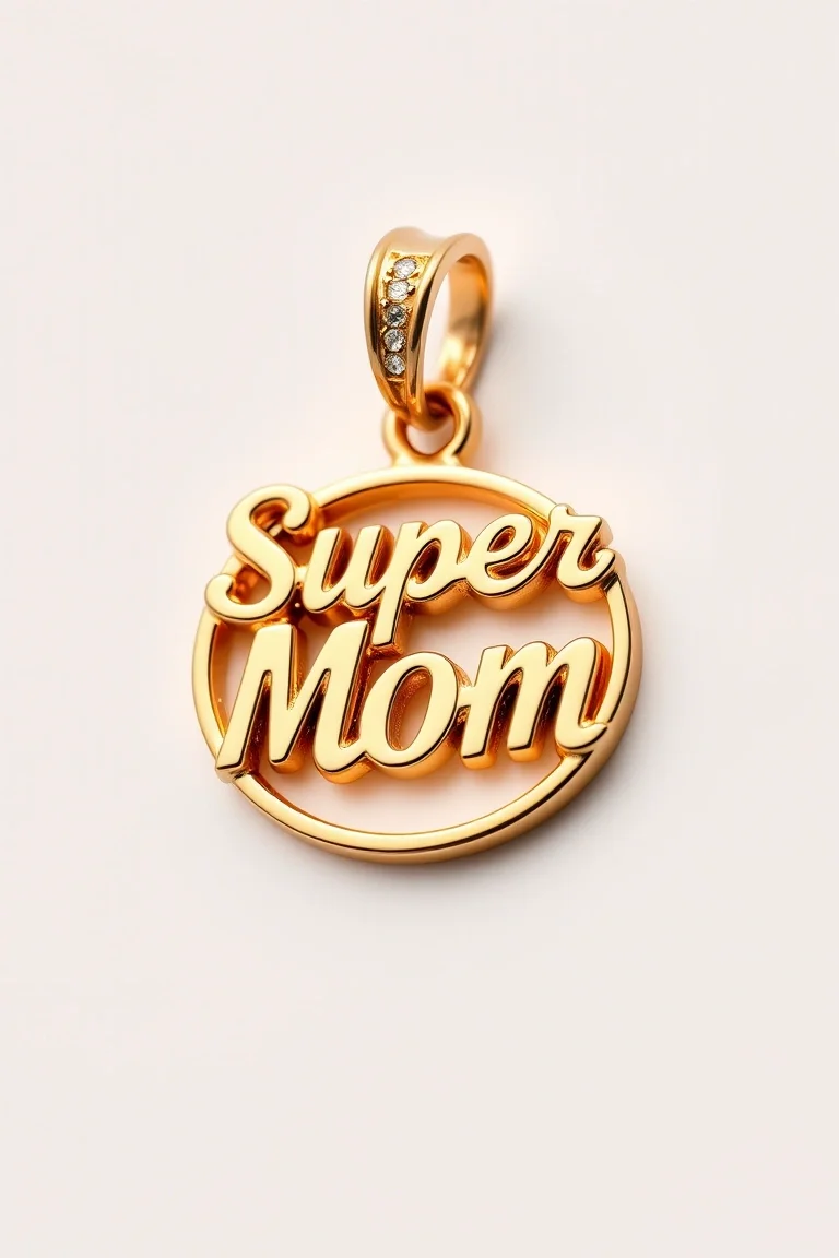 14K Super Mom Charm