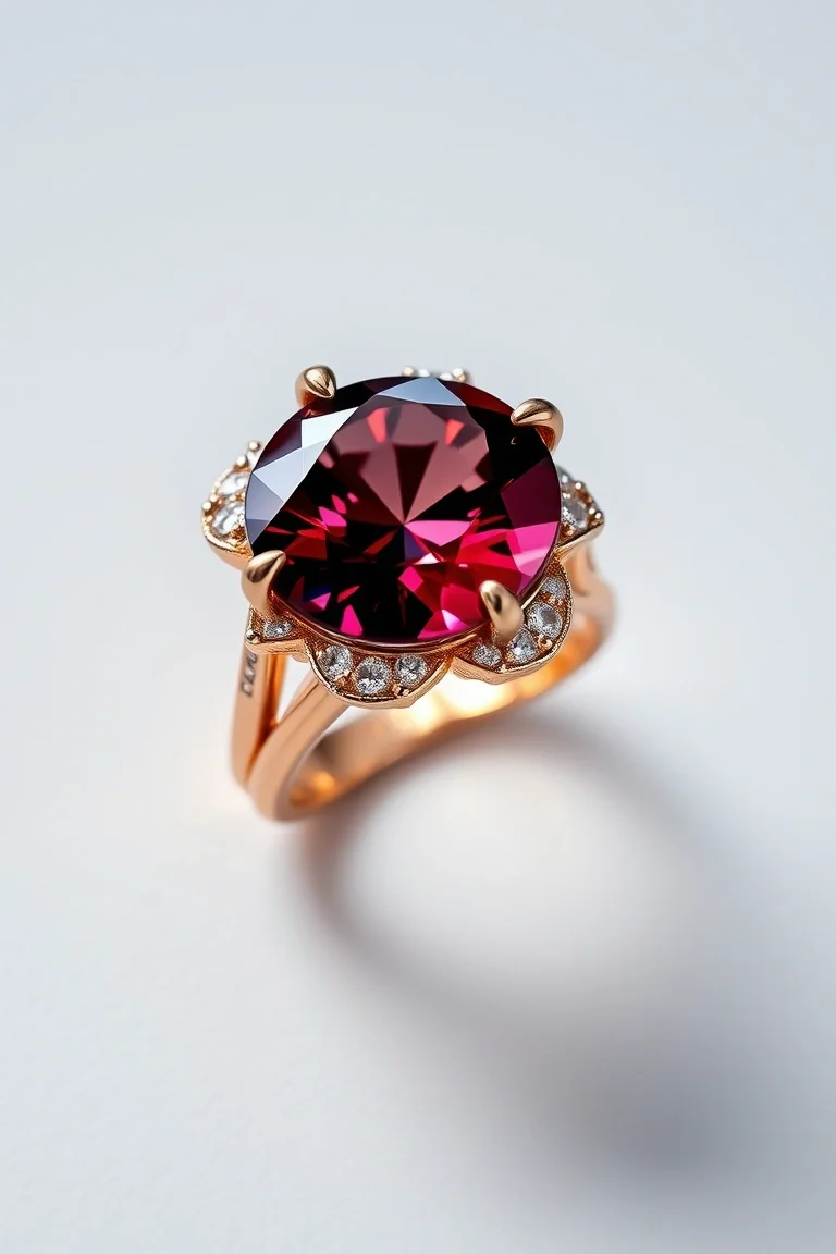 14K Synthetic January Birthstone Ring
