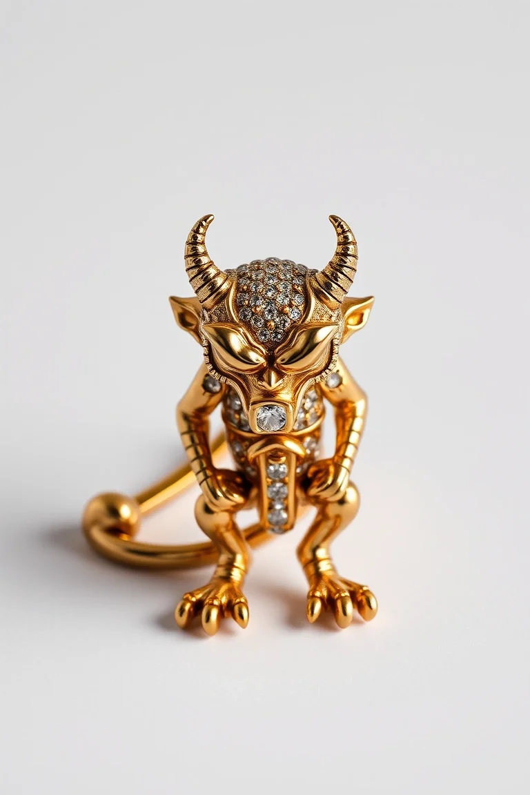 14K Tazmanian Devil Tie Tac