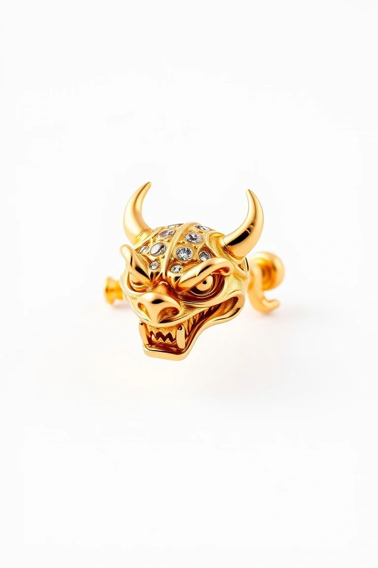 14K Tazmanian Devil Tie Tac