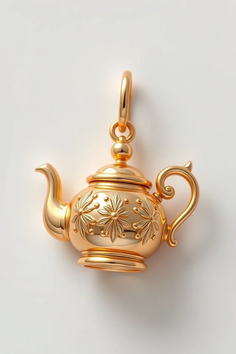 14K Tea Pot Charm