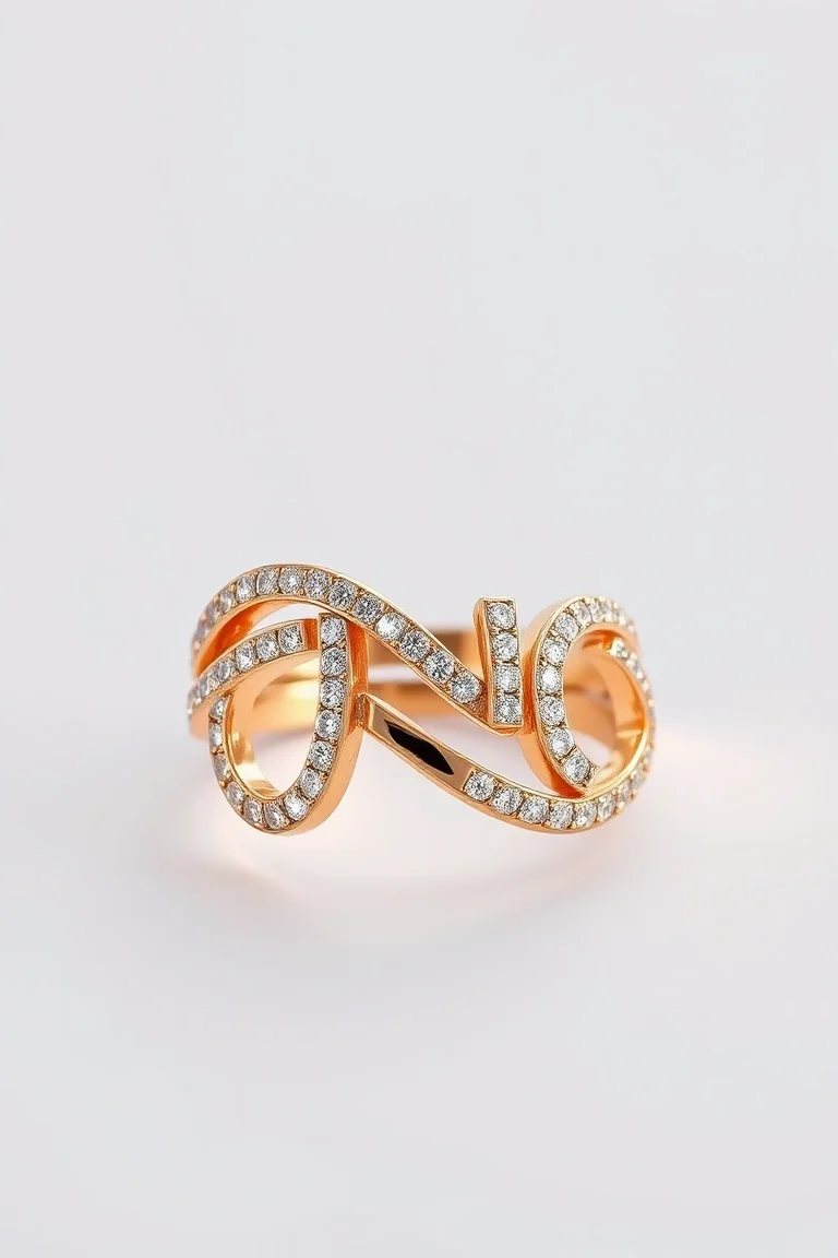 14K TEMP TRI M/C OVERLAP RING