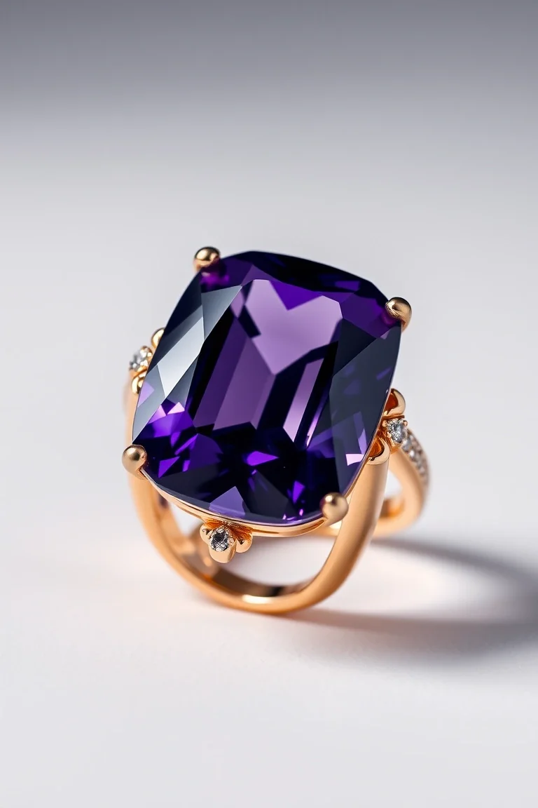 14K TRADITIONAL AMETHYST RING