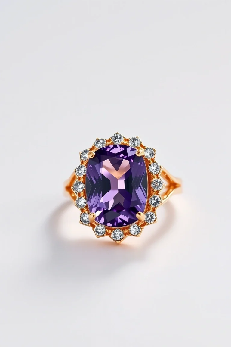 14K TRADITIONAL AMETHYST RING