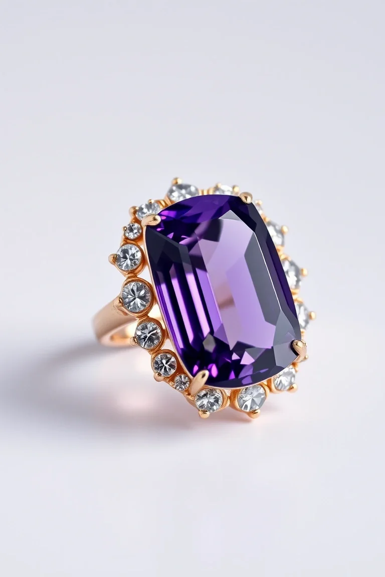 14K TRADITIONAL AMETHYST RING