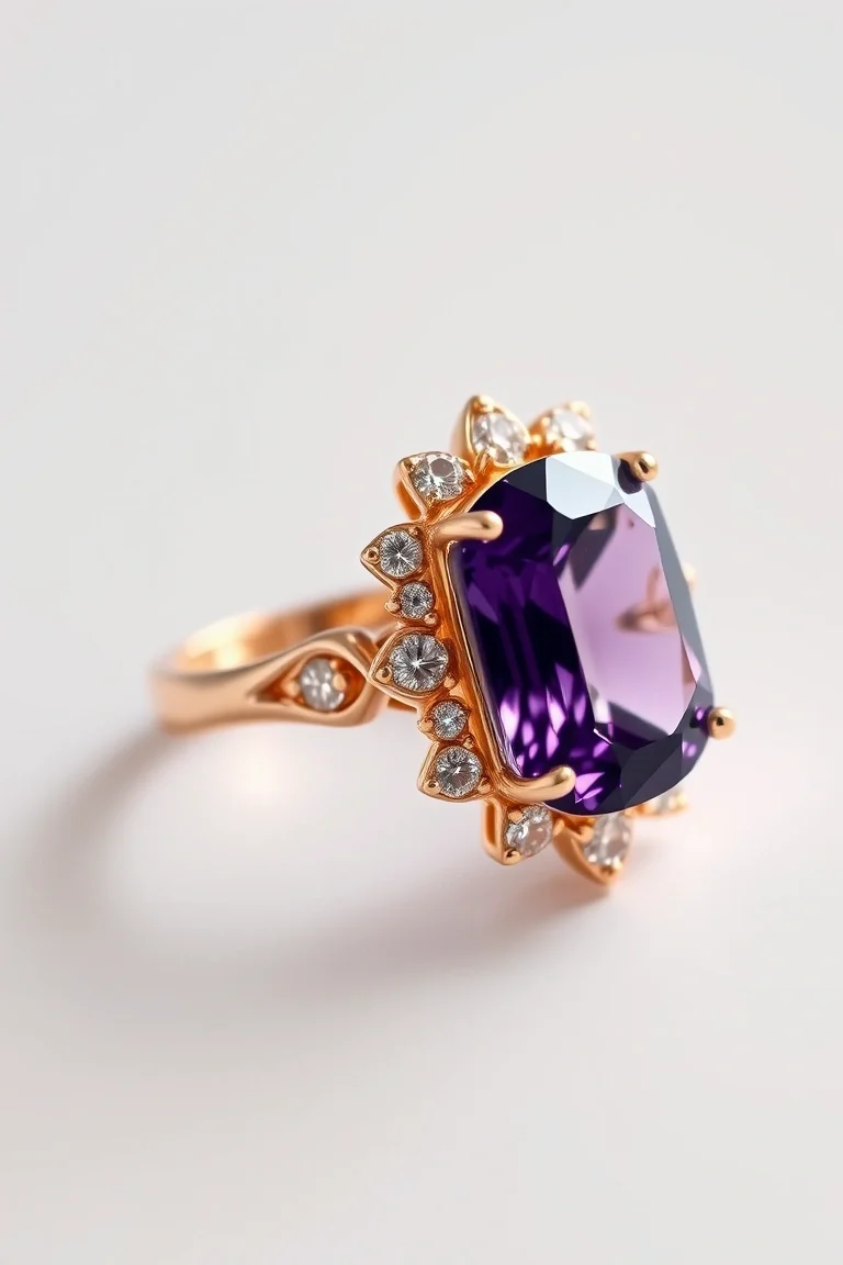 14K TRADITIONAL AMETHYST RING