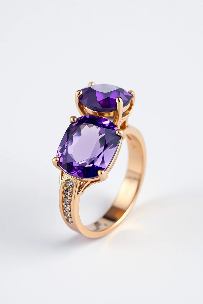 14K TRADITIONAL AMETHYST RING