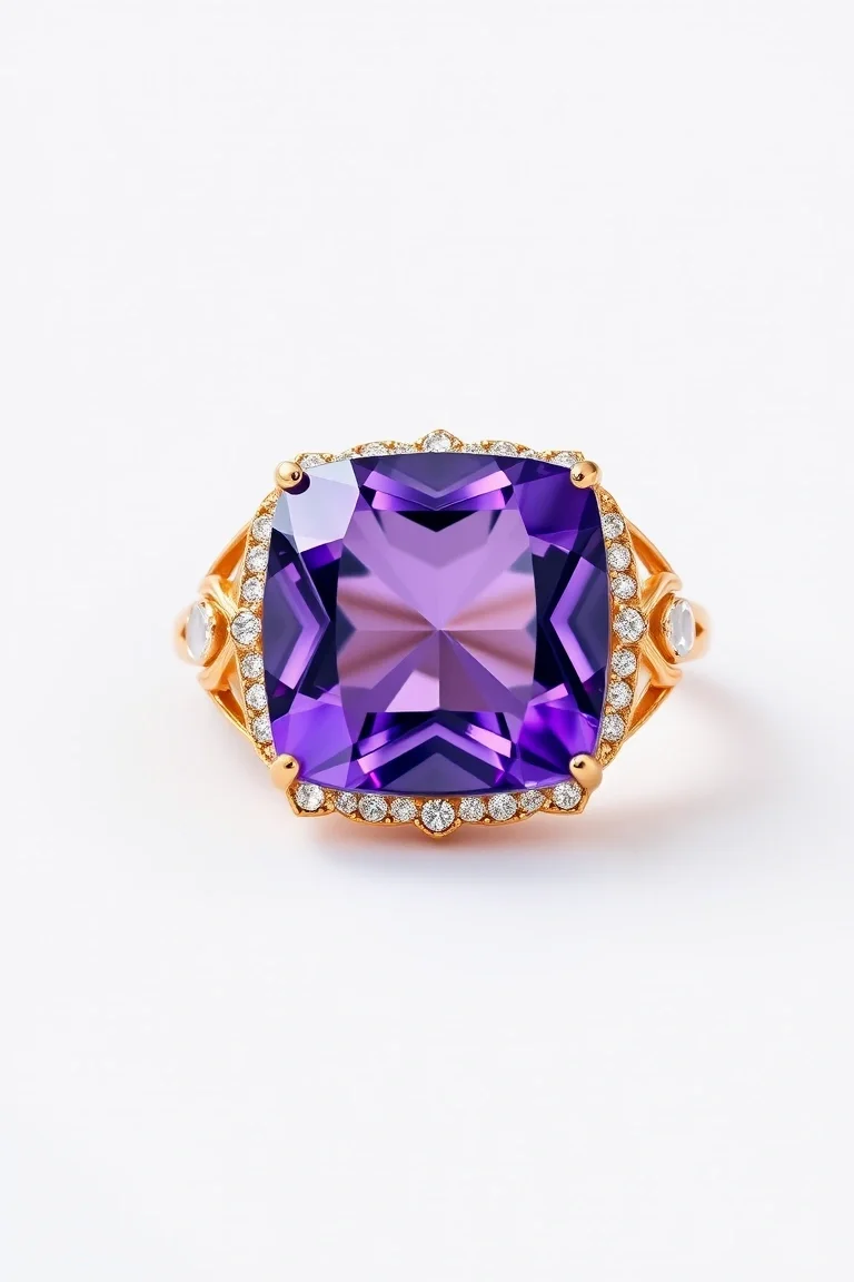 14K TRADITIONAL AMETHYST RING