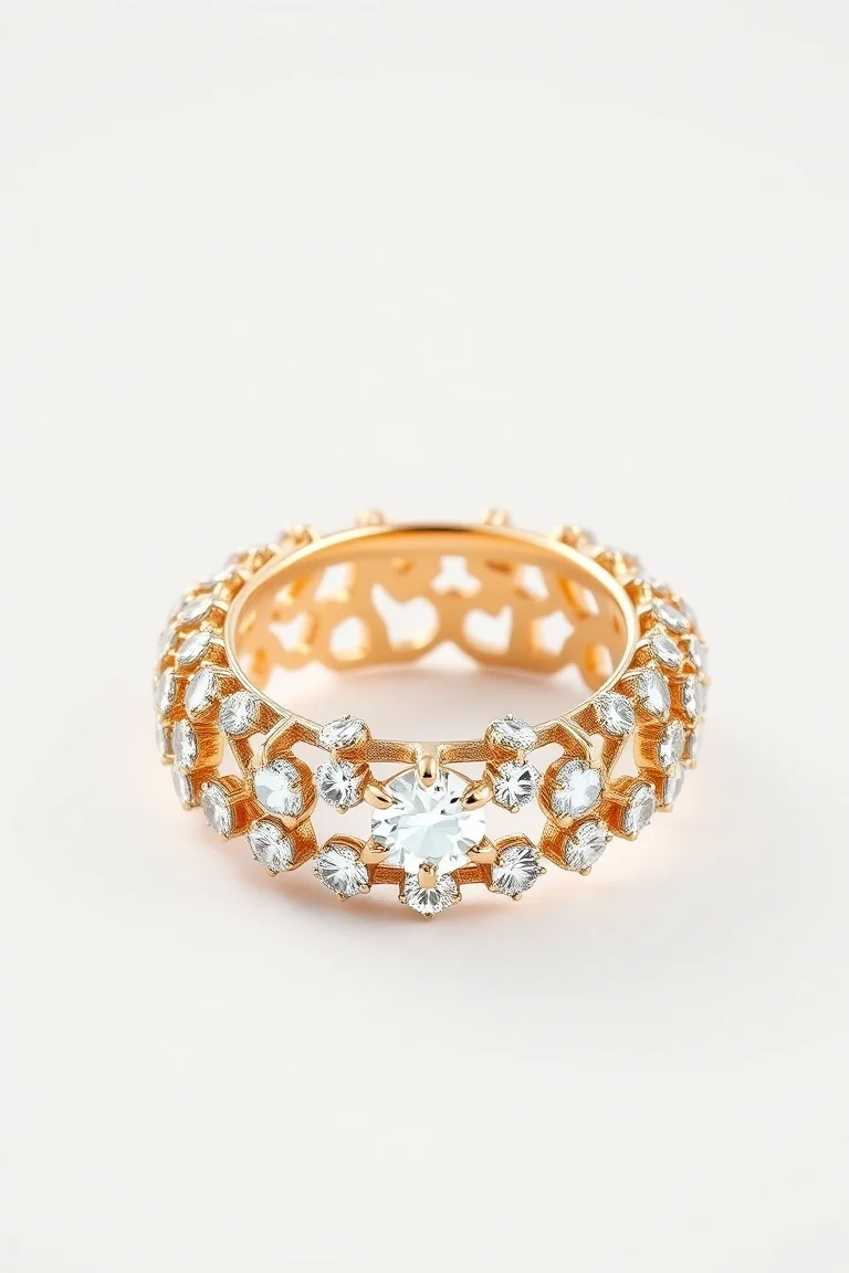 14K Traditional Diamond Jackets AA Quality