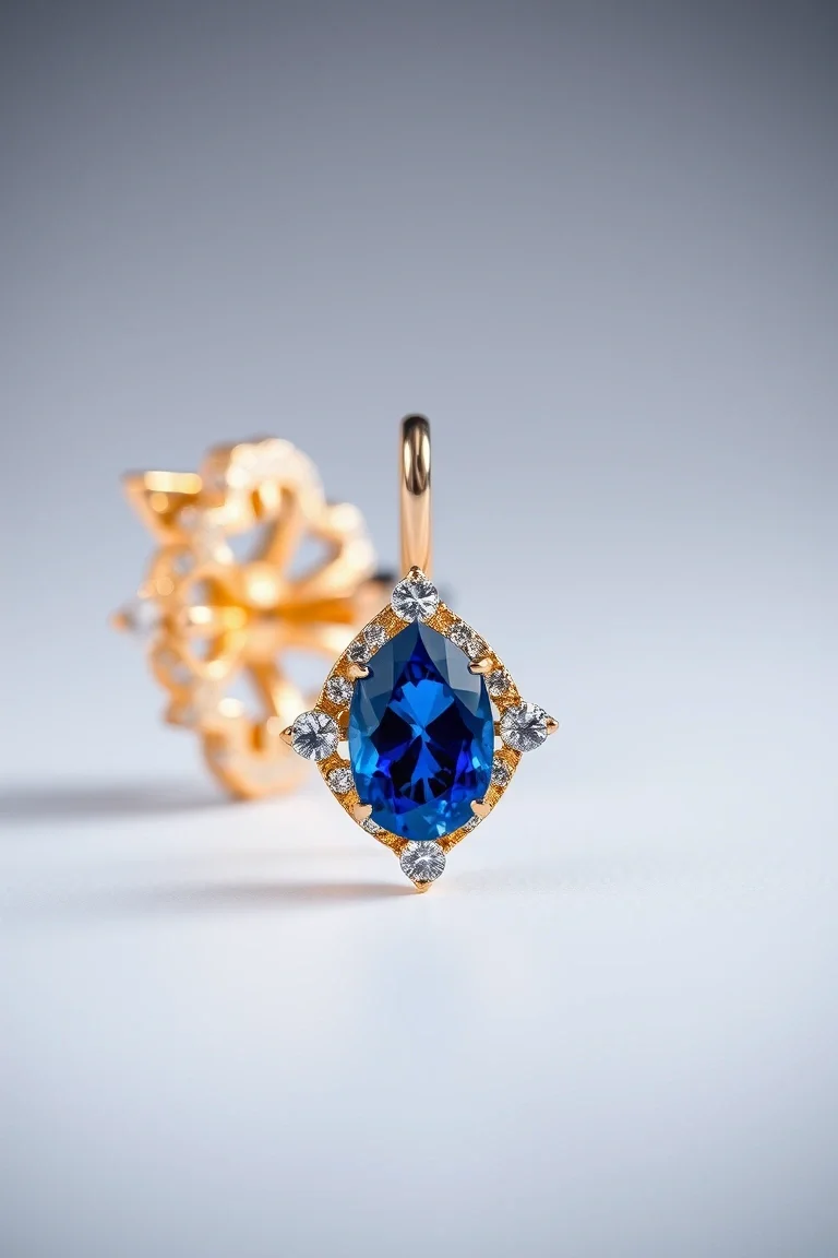 14K TRADITIONAL SAPPHIRE EARRING