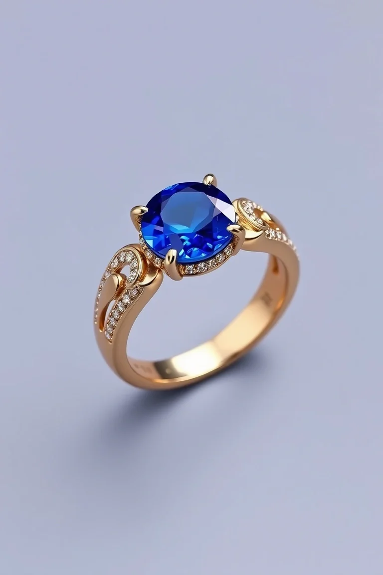 14K TRADITIONAL SAPPHIRE RING