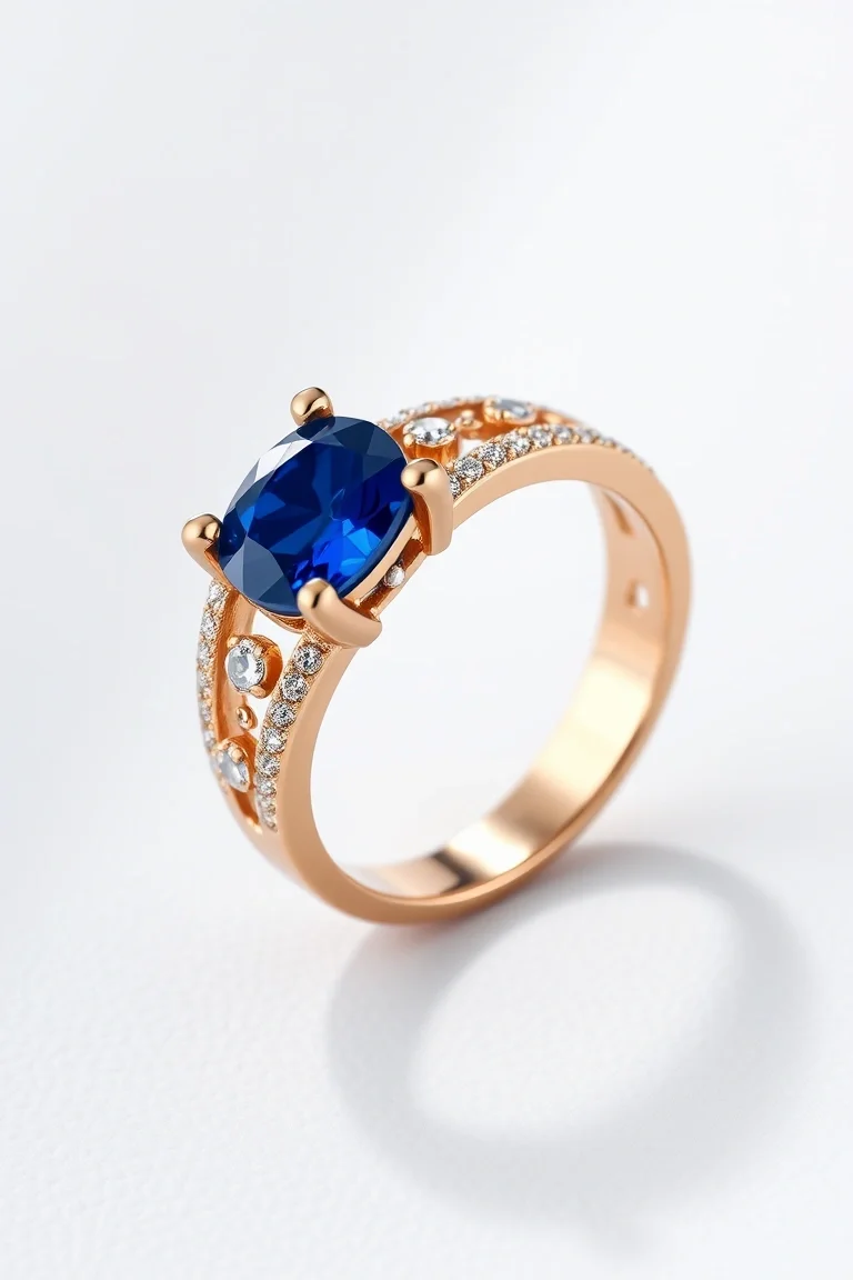 14K TRADITIONAL SAPPHIRE RING