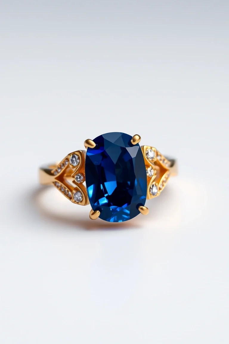 14K TRADITIONAL SAPPHIRE RING