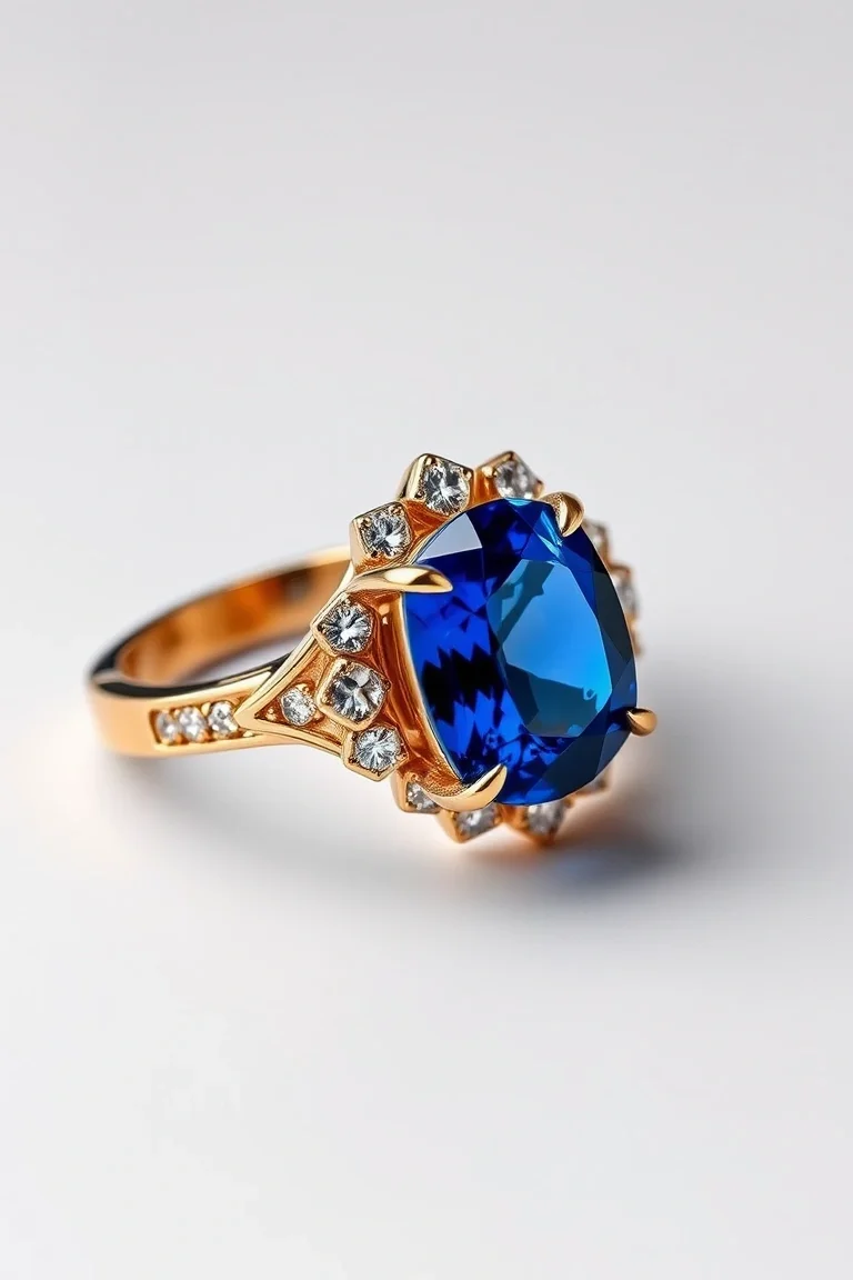 14K TRADITIONAL SAPPHIRE RING
