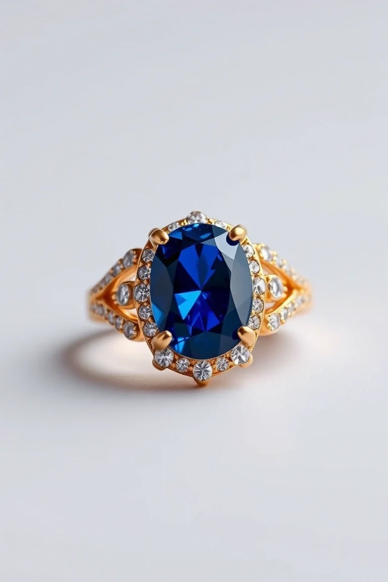 14K TRADITIONAL SAPPHIRE RING