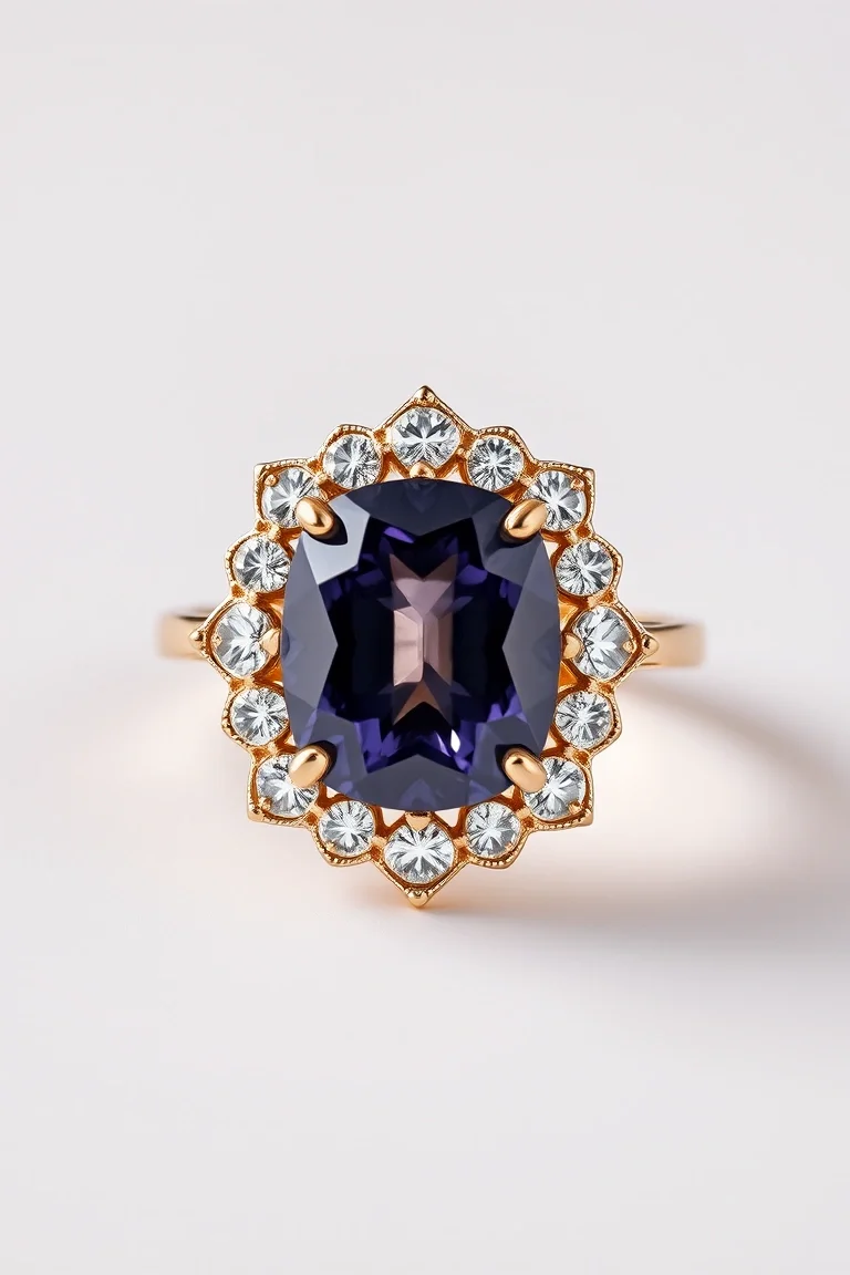 14K TRADITIONAL TANVORITE RING