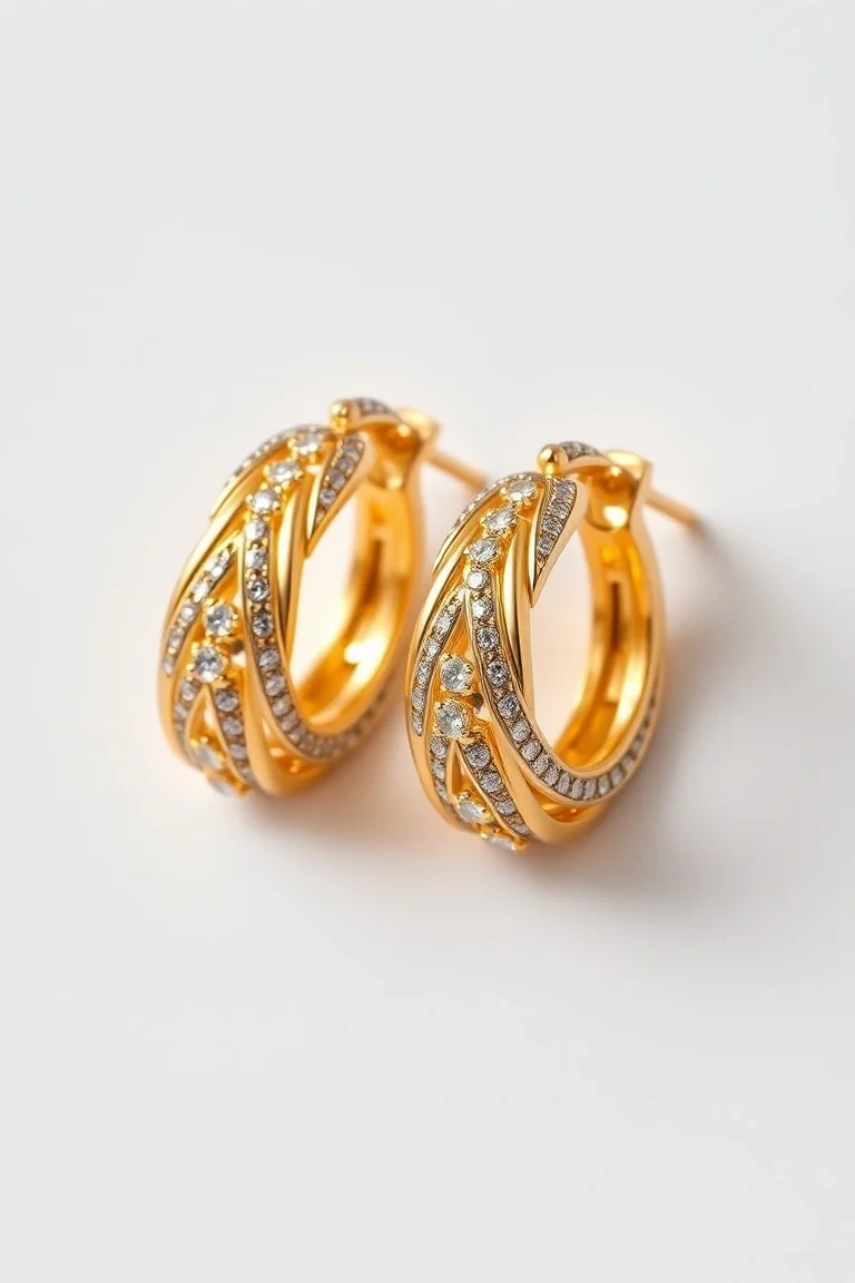 14K Two-Tone Claddaugh Earrings