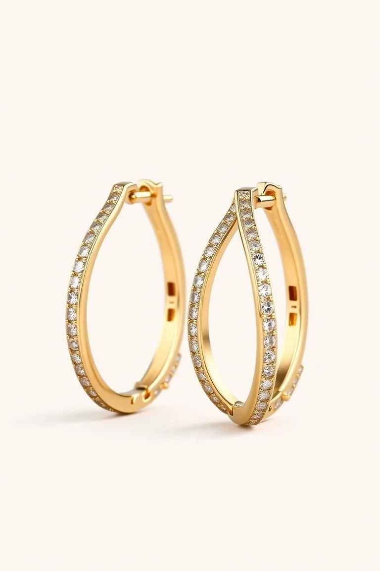 14K Two-Tone Claddaugh Earrings