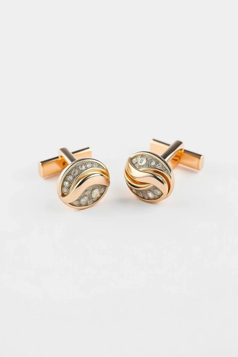 14K Two-Tone Cuff Links