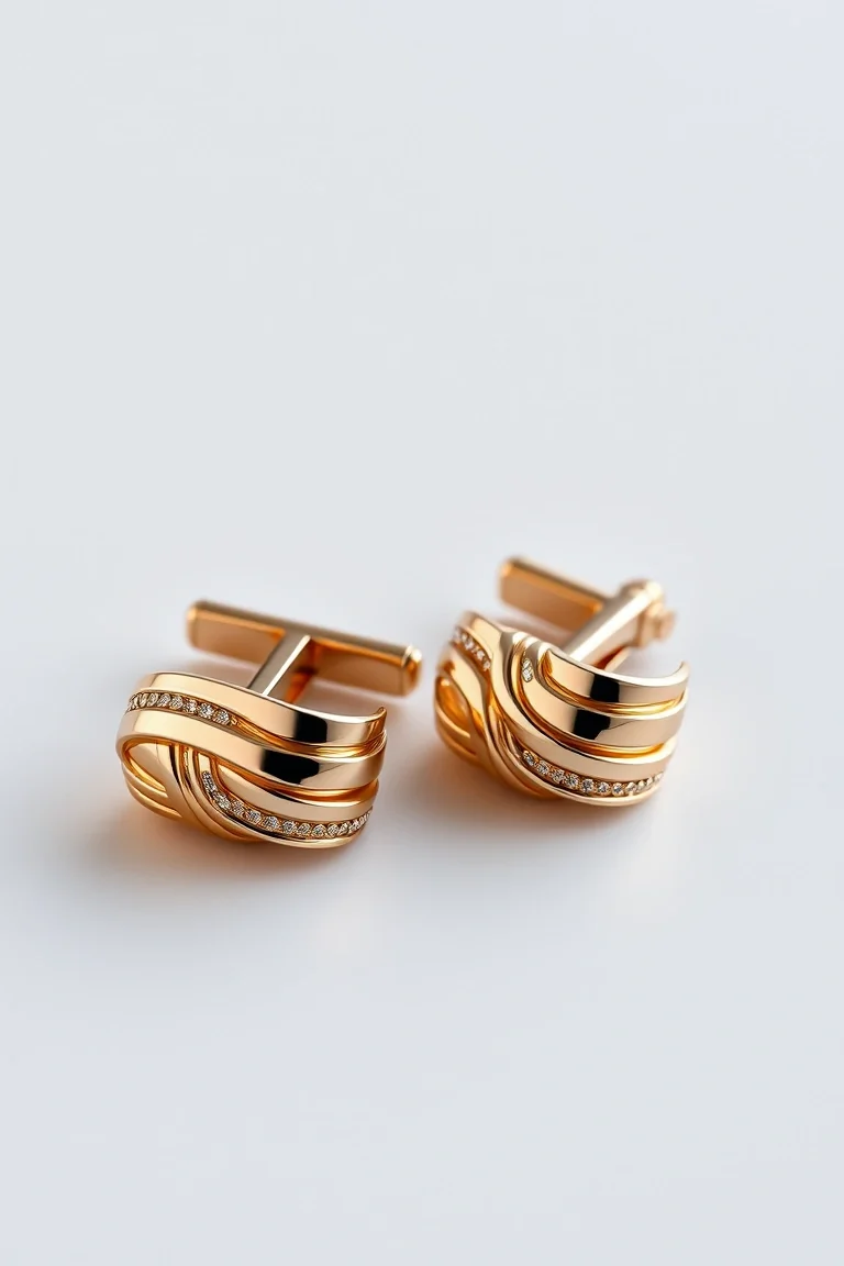 14K Two-Tone Cuff Links