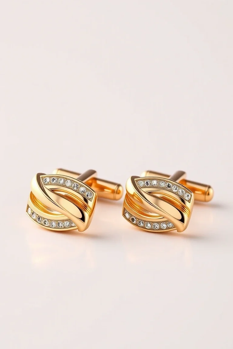 14K Two-Tone Cuff Links
