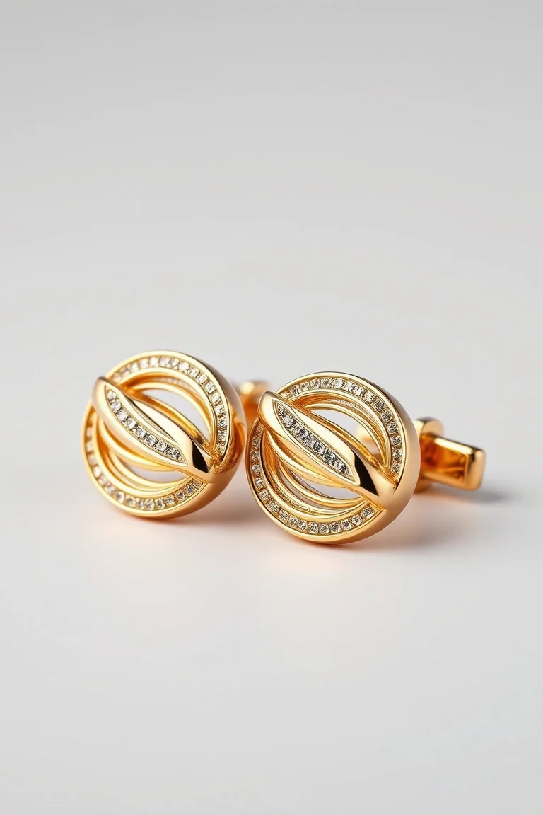 14K Two-Tone Cuff Links