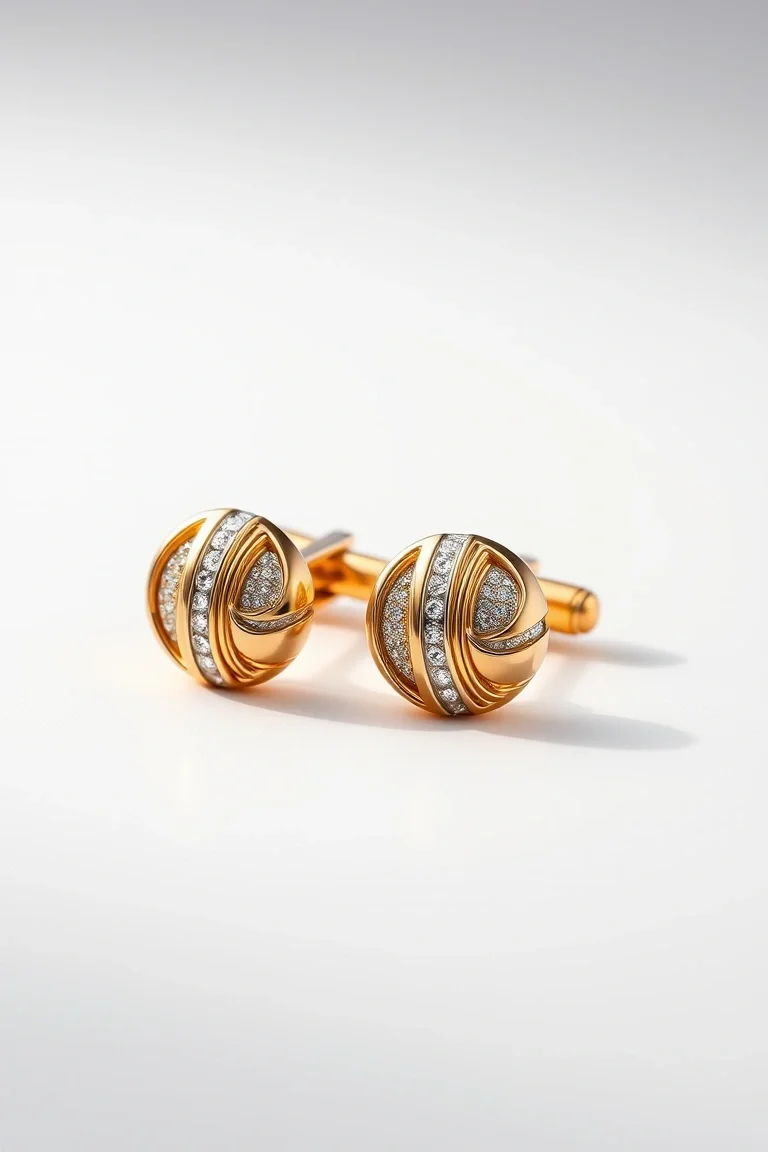 14K Two-Tone Cuff Links