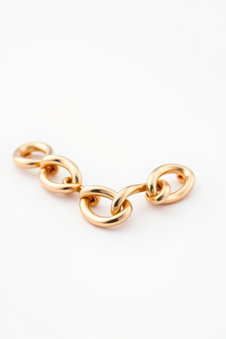 14K Two Tone Fancy Links 7 In.