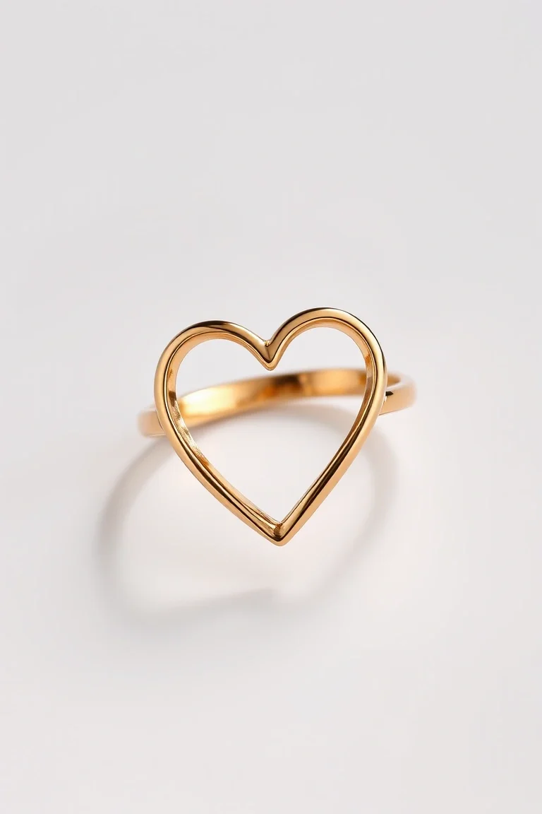 14K Two Tone Heart Ring