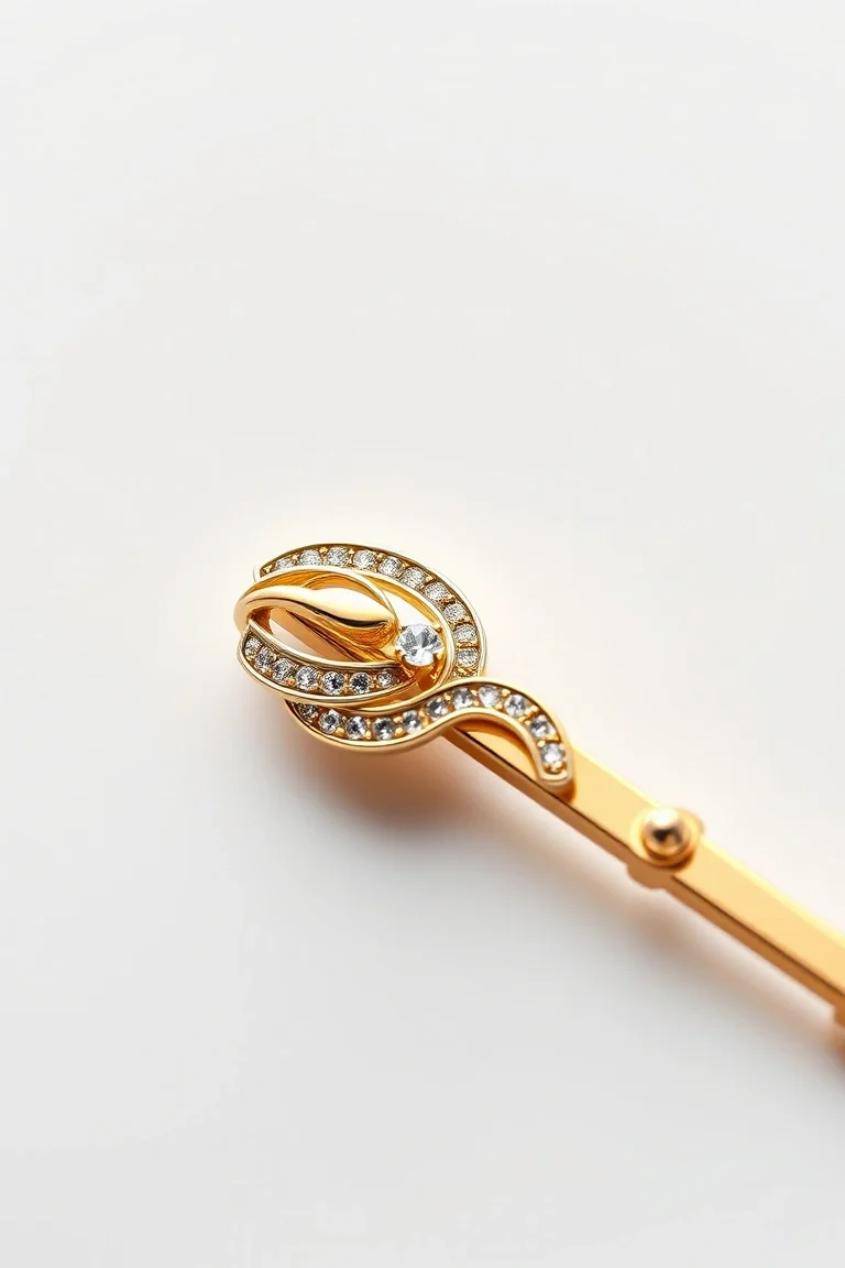 14K Two-Tone Tie Bar