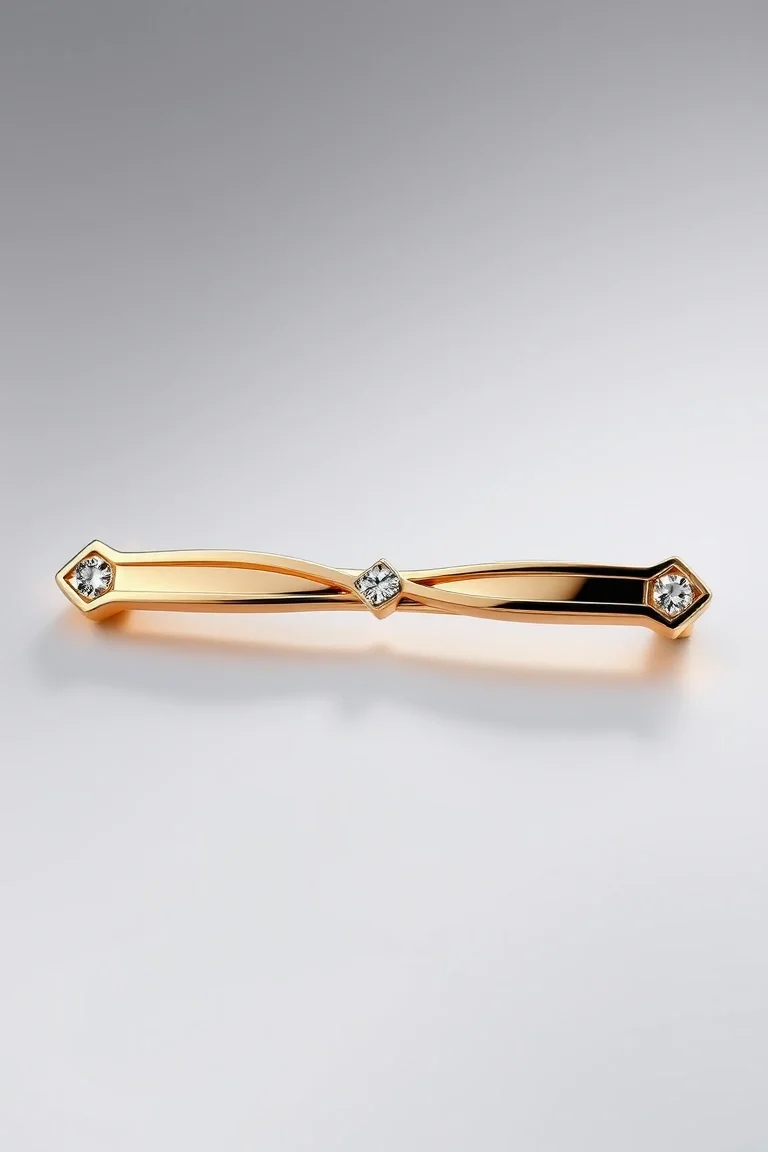 14K Two-Tone Tie Bar
