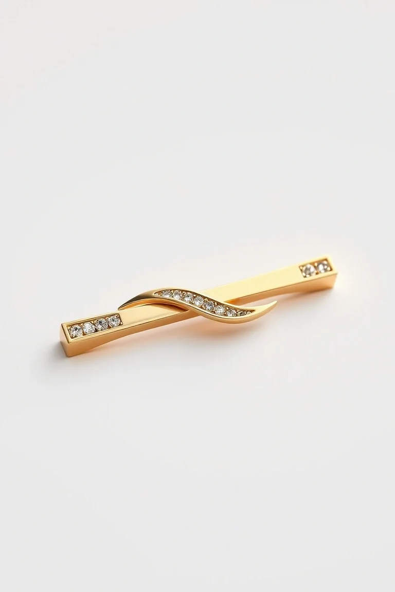 14K Two-Tone Tie Bar