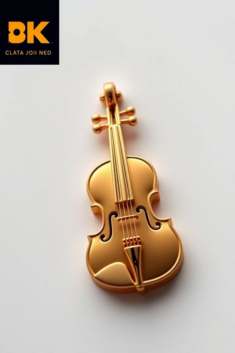 14K Violin Charm