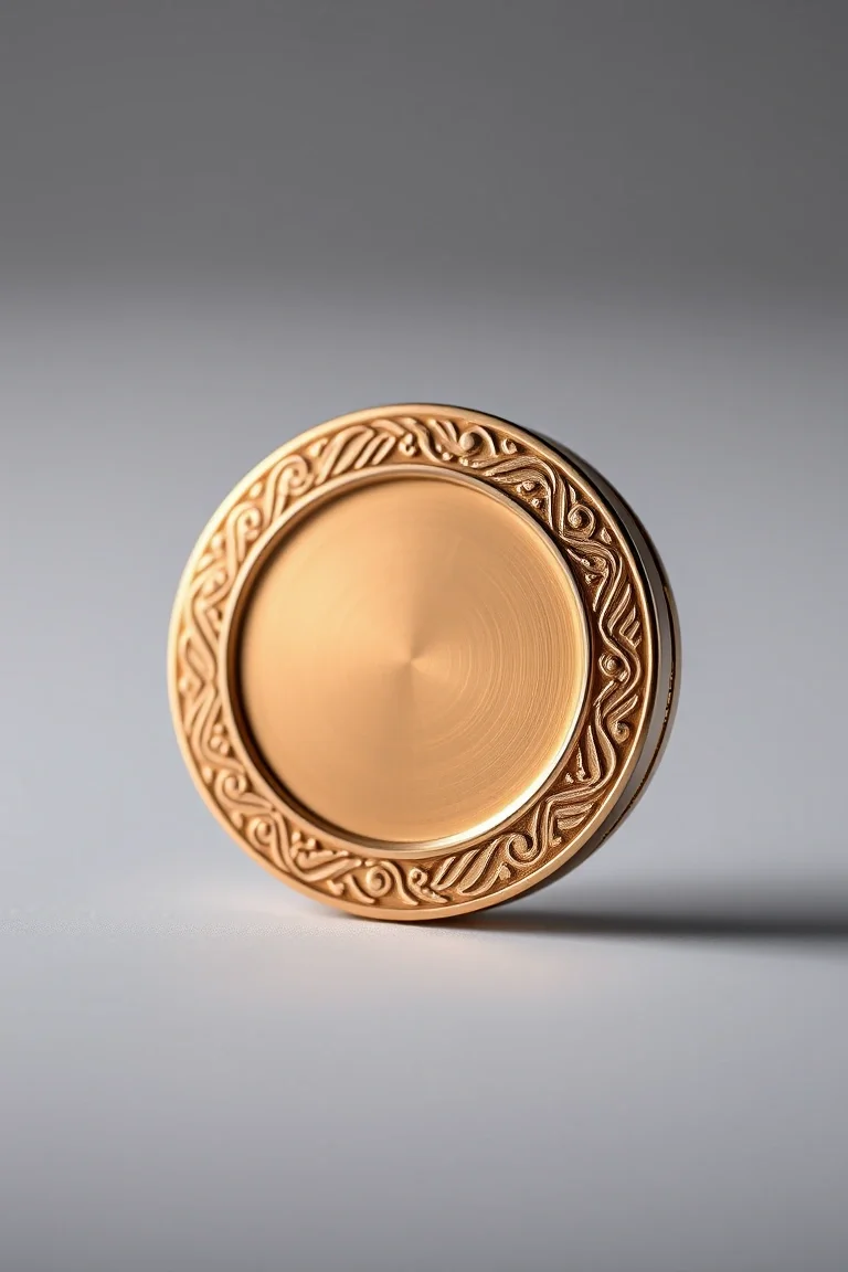 14K WG ENGRAVEABLE BOY DISC=.23 MM THICK