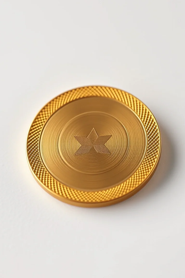 14K WG ENGRAVEABLE BOY DISC=.23MM THICK