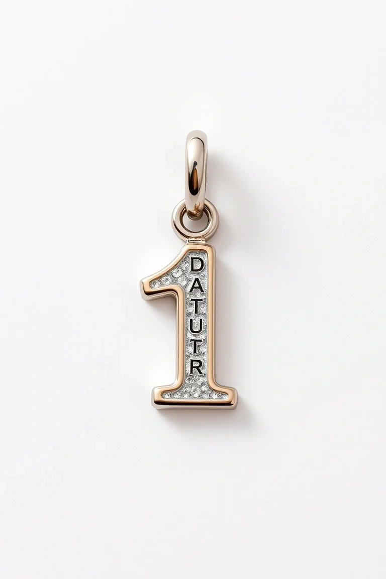 14K WHITE GOLD #1 DAUGHTER CHARM