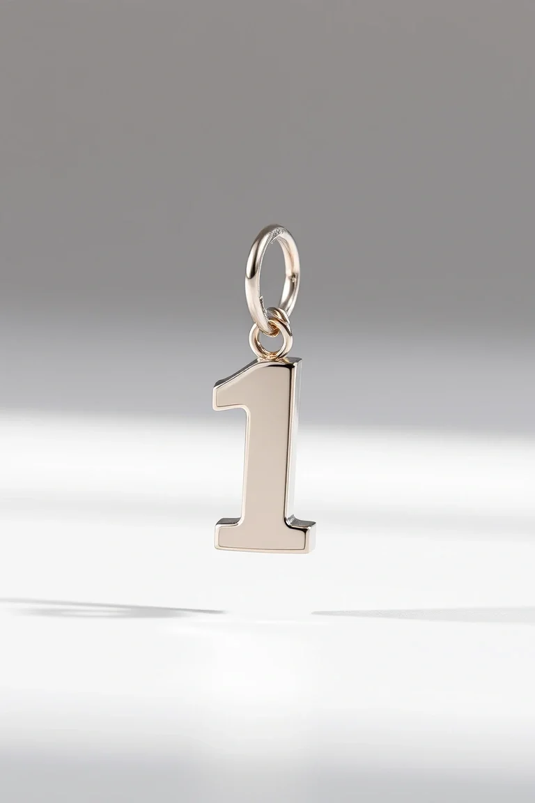 14K WHITE GOLD #1 FRIEND CHARM