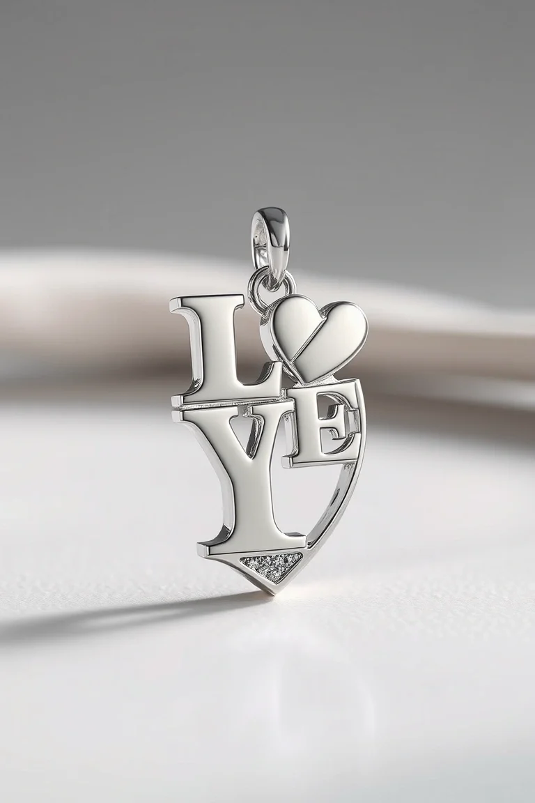 14K WHITE GOLD #1 LOVER CHARM