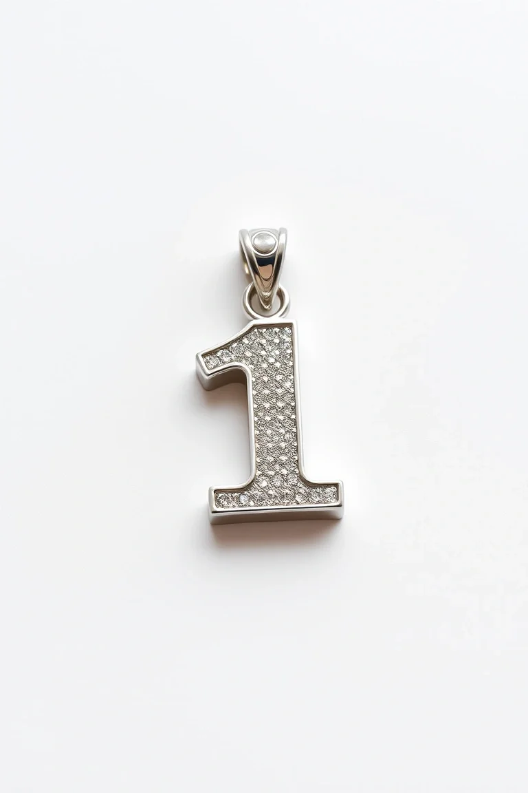 14K WHITE GOLD #1 WIFE CHARM