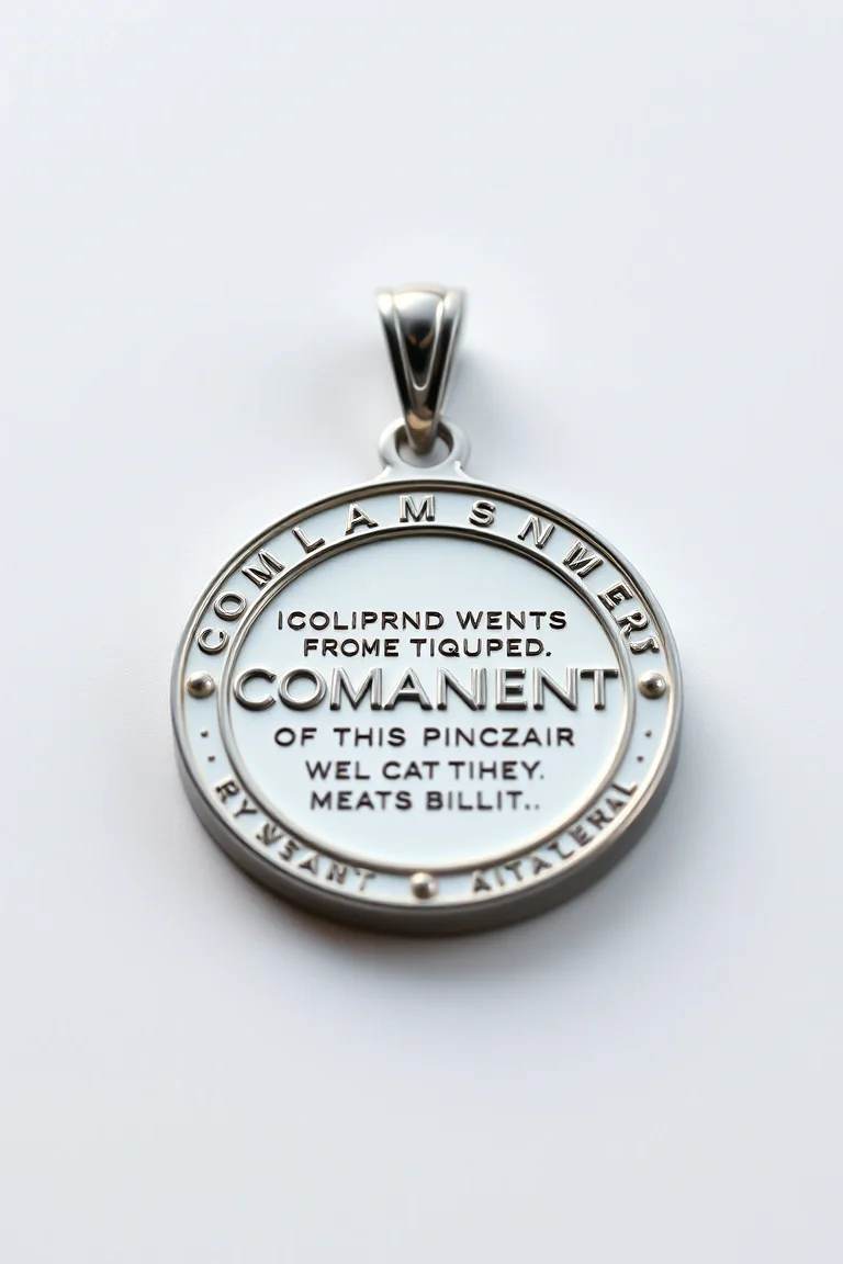 14K WHITE GOLD 10 COMMANDMENTS CHARM