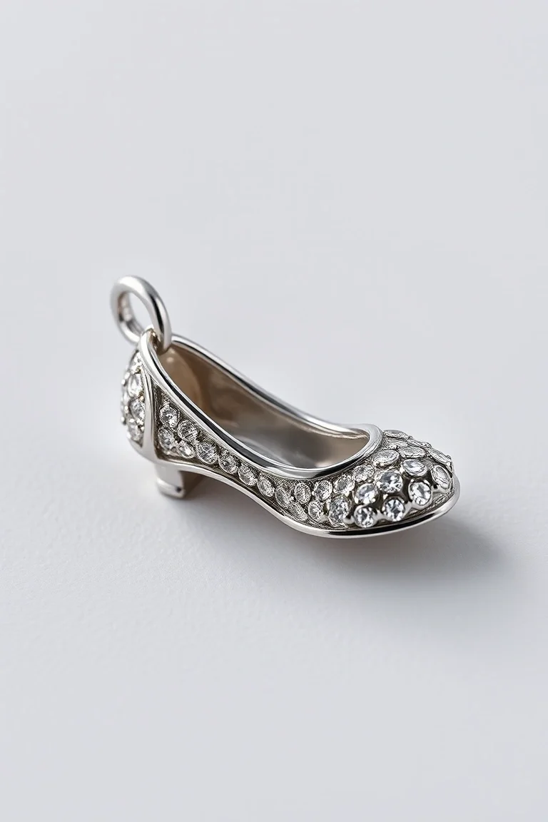 14K WHITE GOLD BALLERINA SHOE CHARM