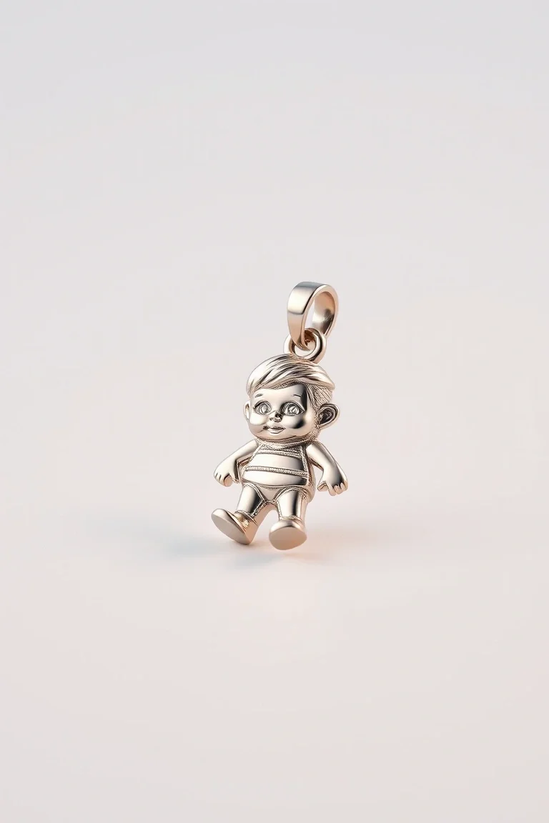 14K WHITE GOLD BOY FRIEND CHARM