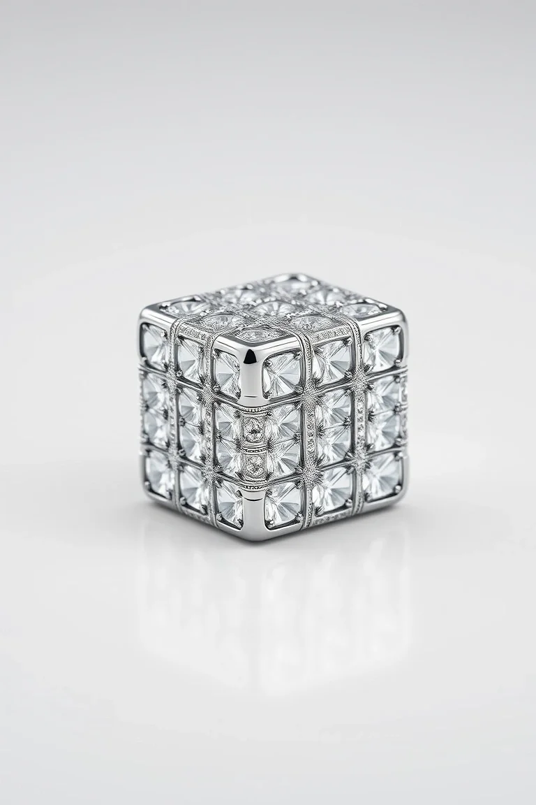 14K White Gold Brick 16 In.