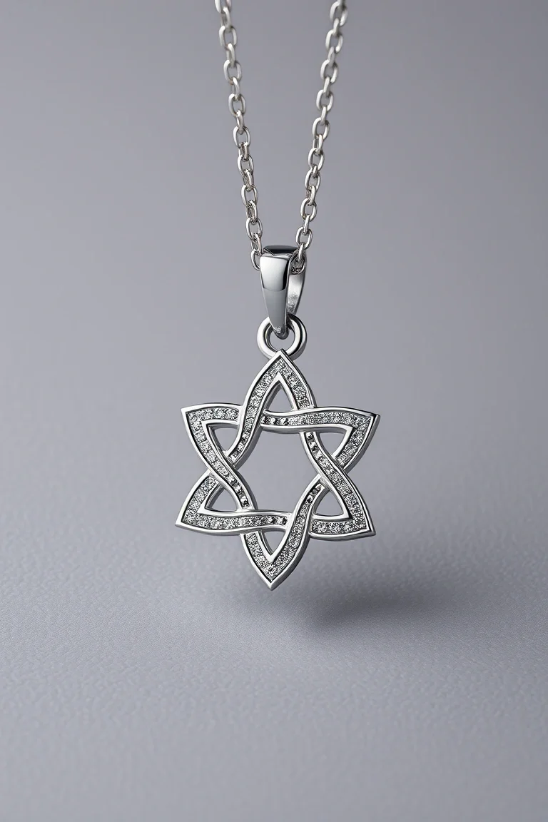 14K White Gold Chai (Life) Pendant